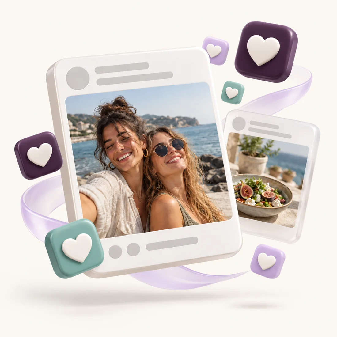 המחשה של לייקים לפוסט, לתמונה ולרילס באינסטגרם